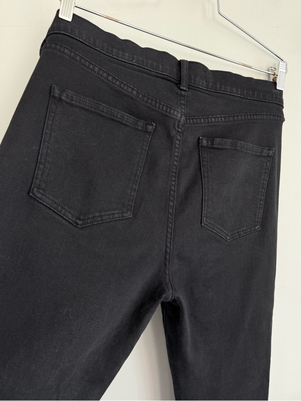 AYR The Pop Black High Rise Straight Leg Jeans Raw Hem Cropped Short 34 S Short - Picture 8 of 16